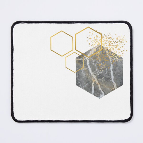 Item preview, Abstract stone marble and gold honeycomb design designed and sold by CreativeStrand.