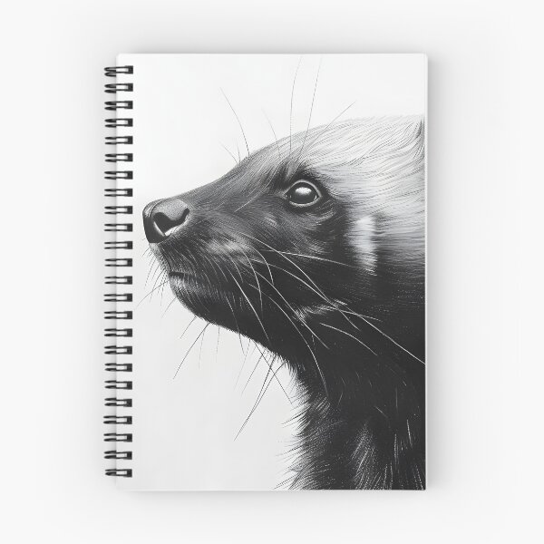 Item preview, Black and white wolverine pencil drawing designed and sold by Pencil-Art.