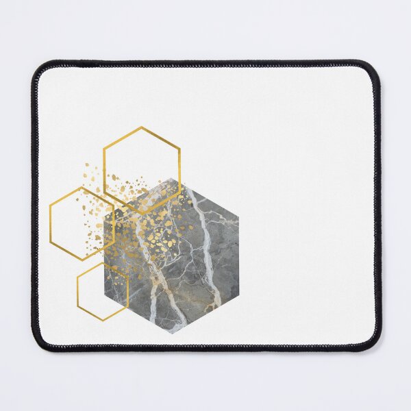 Item preview, Abstract stone marble and gold honeycomb design designed and sold by CreativeStrand.