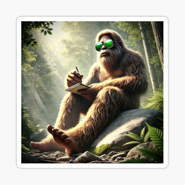 Sasquatch Writes Sticker