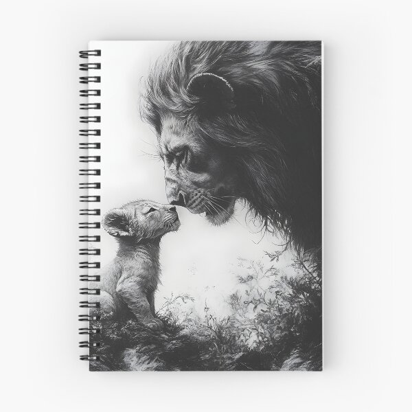 Item preview, Black and white lion pencil drawing designed and sold by Pencil-Art.