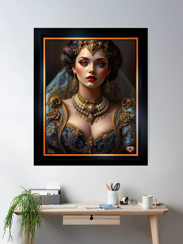ความสง่างามอันสง่างามของ Anneliese Adornetto, ศิลปะแนวคิด AI ความงามอมตะที่สวยงามโดย Xzendor7 2 The Graceful Elegance of Anneliese Adornetto, An Exquisite Timeless Beauty Captivating AI Concept Art by Xzendor7 Wall Decor Poster Art Print