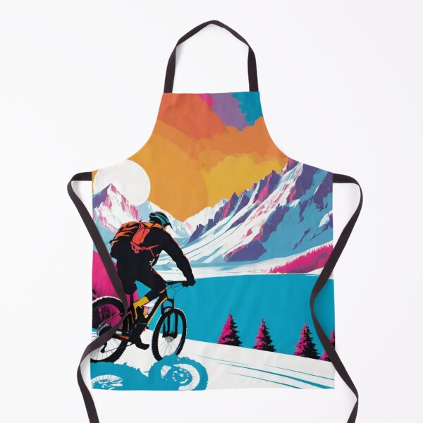 Item preview, Epic MTB Rider Conquering Snowy Mountain Peaks designed and sold by GrizzlyCollective.