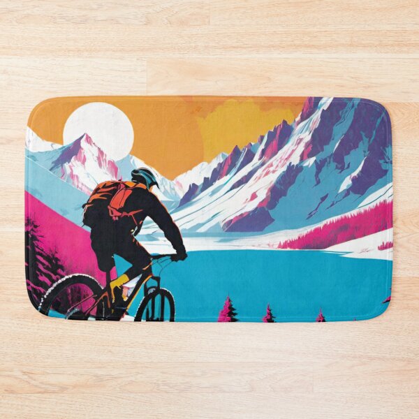 Item preview, Epic MTB Rider Conquering Snowy Mountain Peaks designed and sold by GrizzlyCollective.