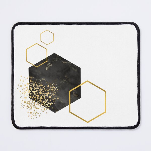 Item preview, Abstract onyx and gold marble honeycomb design designed and sold by CreativeStrand.