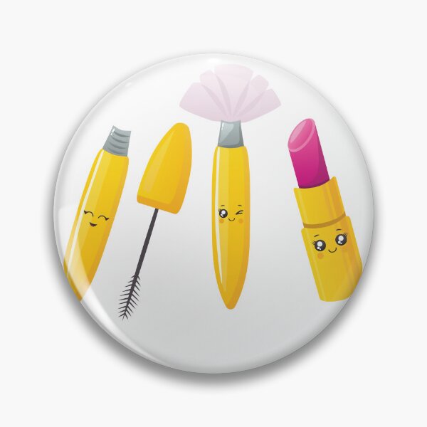 Item preview, Cute Kawaii Illustration of Brush, Mascara and Lipstick designed and sold by AdiApparel.