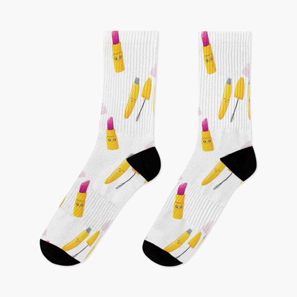 Item preview, Cute Kawaii Illustration of Brush, Mascara and Lipstick designed and sold by AdiApparel.