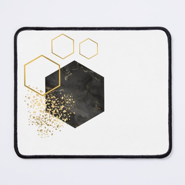 Item preview, Abstract onyx and gold marble honeycomb design designed and sold by CreativeStrand.