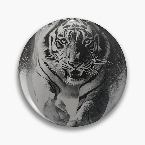 Item preview, Black and white Tiger pencil drawing designed and sold by Pencil-Art.