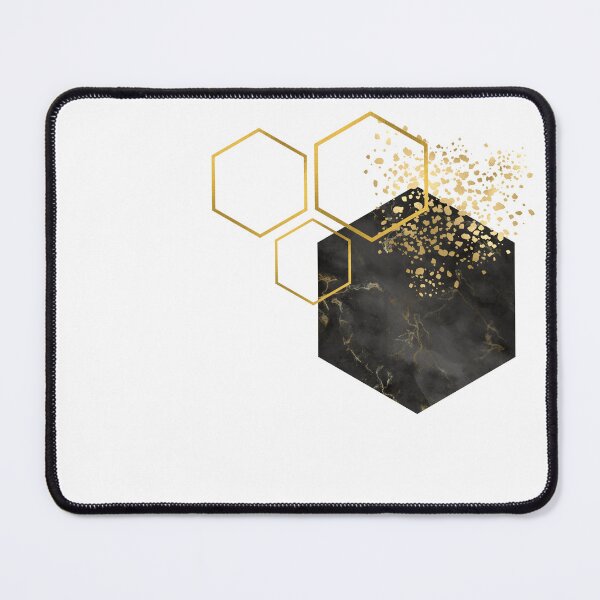 Item preview, Abstract onyx and gold marble honeycomb design designed and sold by CreativeStrand.