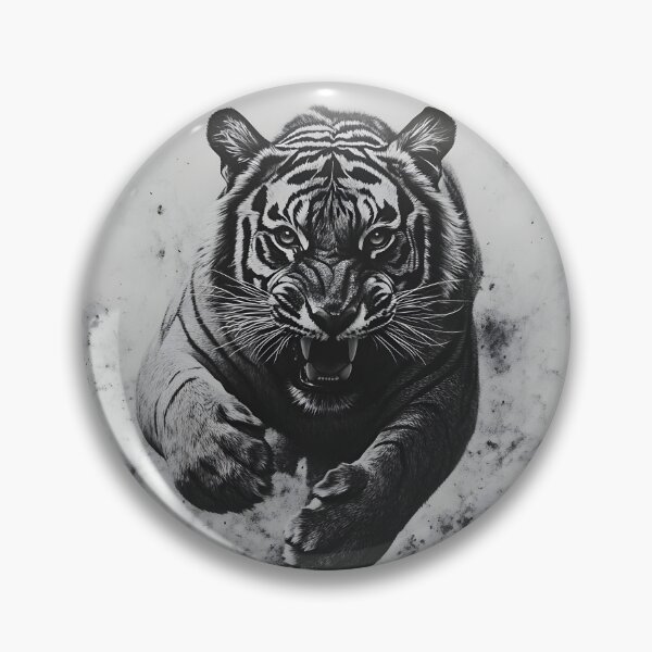 Item preview, Black and white Tiger pencil drawing designed and sold by Pencil-Art.