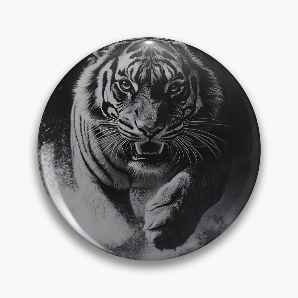 Item preview, Black and white Tiger pencil drawing designed and sold by Pencil-Art.
