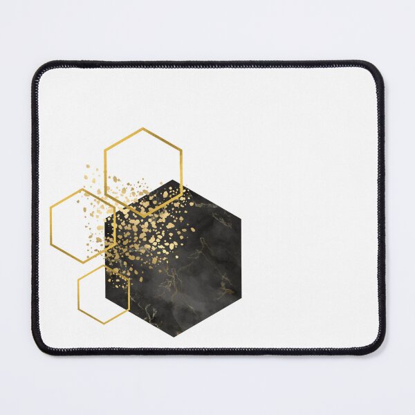 Item preview, Abstract onyx and gold marble honeycomb design designed and sold by CreativeStrand.