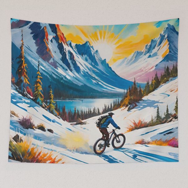 Item preview, Epic MTB Rider in the Mountains designed and sold by GrizzlyCollective.