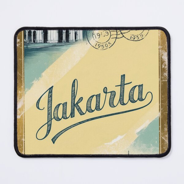 Item preview, Jakarta Vintage Travel Retro Postcard Design designed and sold by TravelPostcardGems.