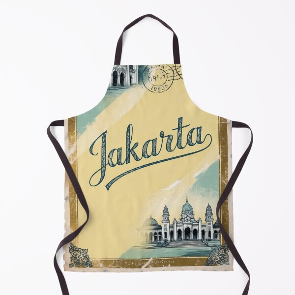 Item preview, Jakarta Vintage Travel Retro Postcard Design designed and sold by TravelPostcardGems.