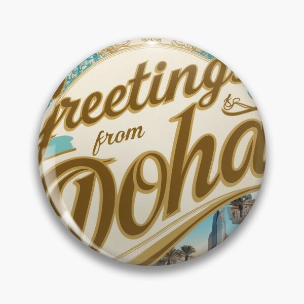 Item preview, Doha Vintage Travel Retro Postcard Design designed and sold by TravelPostcardGems.