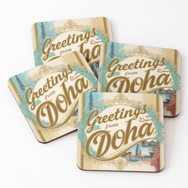 Item preview, Doha Vintage Travel Retro Postcard Design designed and sold by TravelPostcardGems.