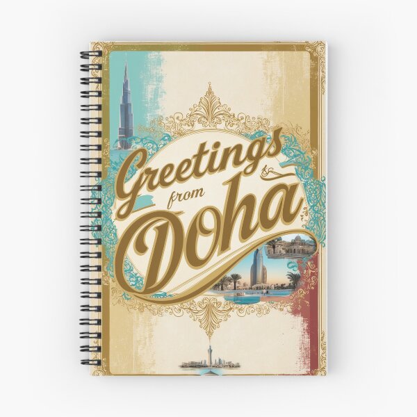 Item preview, Doha Vintage Travel Retro Postcard Design designed and sold by TravelPostcardGems.