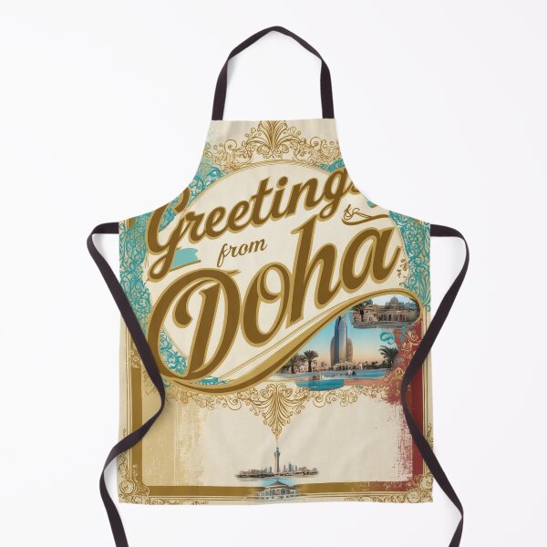 Item preview, Doha Vintage Travel Retro Postcard Design designed and sold by TravelPostcardGems.