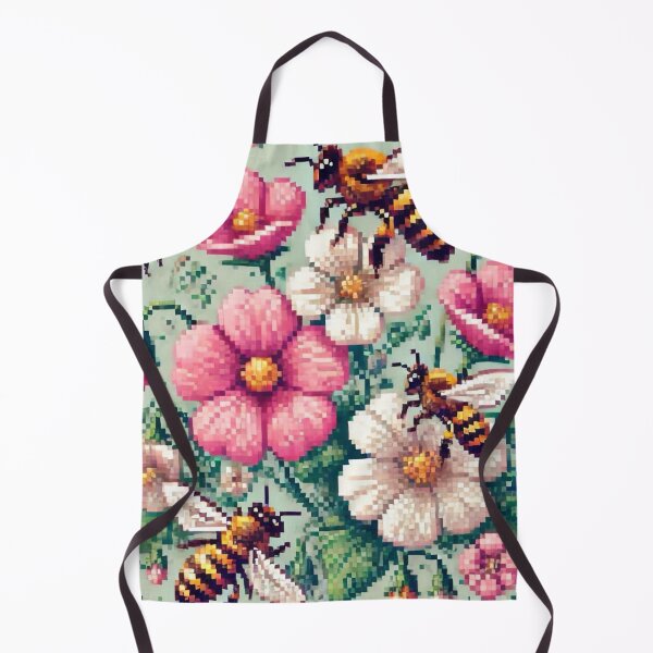 Item preview, Regency era style Pixelated flowers, bees and purple wisteria, est. 1813, garden theme, royalty designed and sold by Sugar Wisdom .