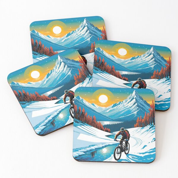 Item preview, MTB Hike in Snowy Mountains designed and sold by GrizzlyCollective.