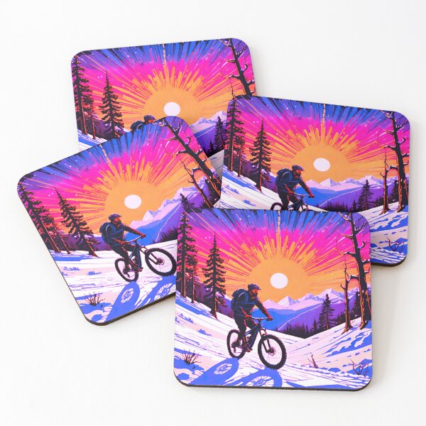 Item preview, Snowy Night Ride MTB designed and sold by GrizzlyCollective.
