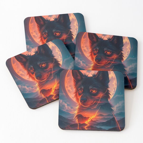 Item preview, Fiery Fox Beneath the Blood Moon designed and sold by Abdu  Innovations.