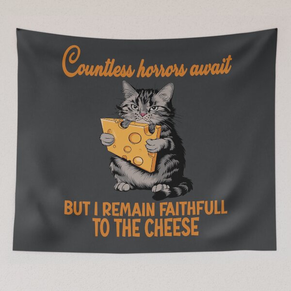 Item preview, countless horrors await cute cat cheese lover for women shirt designed and sold by Colorfulman.