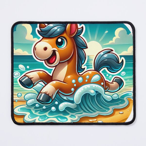 Item preview, Smiling Horse Playing in the Sea designed and sold by Peelya.