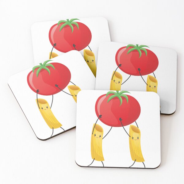 Item preview, Cute Kawaii Illustration of Pasta Carrying Tomato designed and sold by AdiApparel.