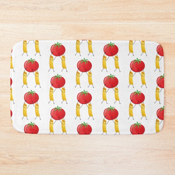 Item preview, Cute Kawaii Illustration of Pasta Carrying Tomato designed and sold by AdiApparel.