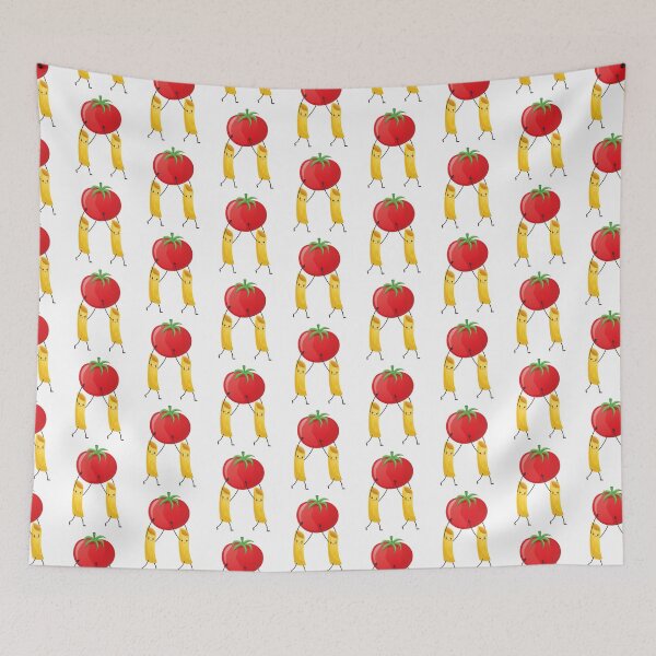 Item preview, Cute Kawaii Illustration of Pasta Carrying Tomato designed and sold by AdiApparel.