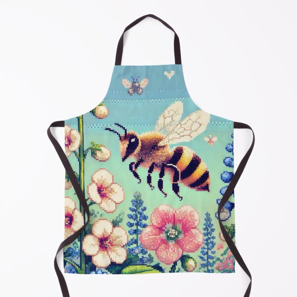 Item preview, Regency era style Pixelated flowers, bees and purple wisteria, est. 1813, garden theme, royalty designed and sold by Sugar Wisdom .