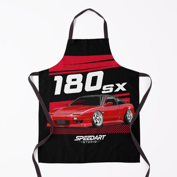 Item preview, Retro Red 180SX – Street Legend for black background designed and sold by SpeedArtStudio.