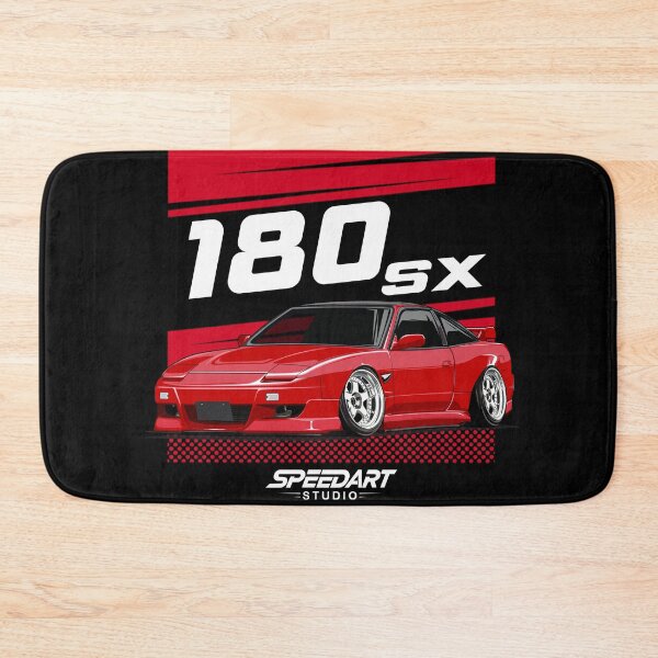 Item preview, Retro Red 180SX – Street Legend for black background designed and sold by SpeedArtStudio.