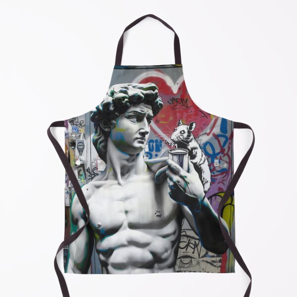 Item preview, Michelangelo David colorfull banksy street art designed and sold by martin max.