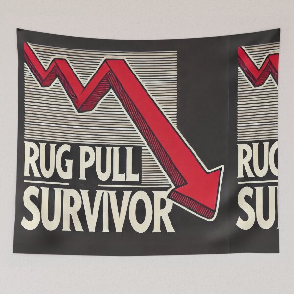 Item preview, Rug Pull Survivor - Crypto Meme designed and sold by Glassmaster.