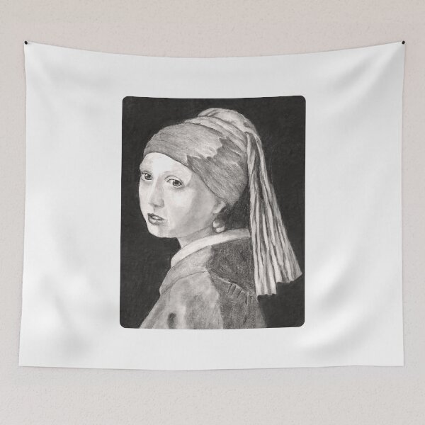 Item preview, Girl with pearl earring, drawing. designed and sold by RonnyMilleo.