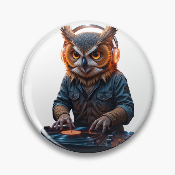 Item preview, DJ Eule plays music in the forest! designed and sold by HorizonStores.