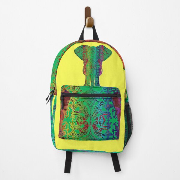 Item preview, Rainbow Green Elephant On Yellow designed and sold by Diego-t.