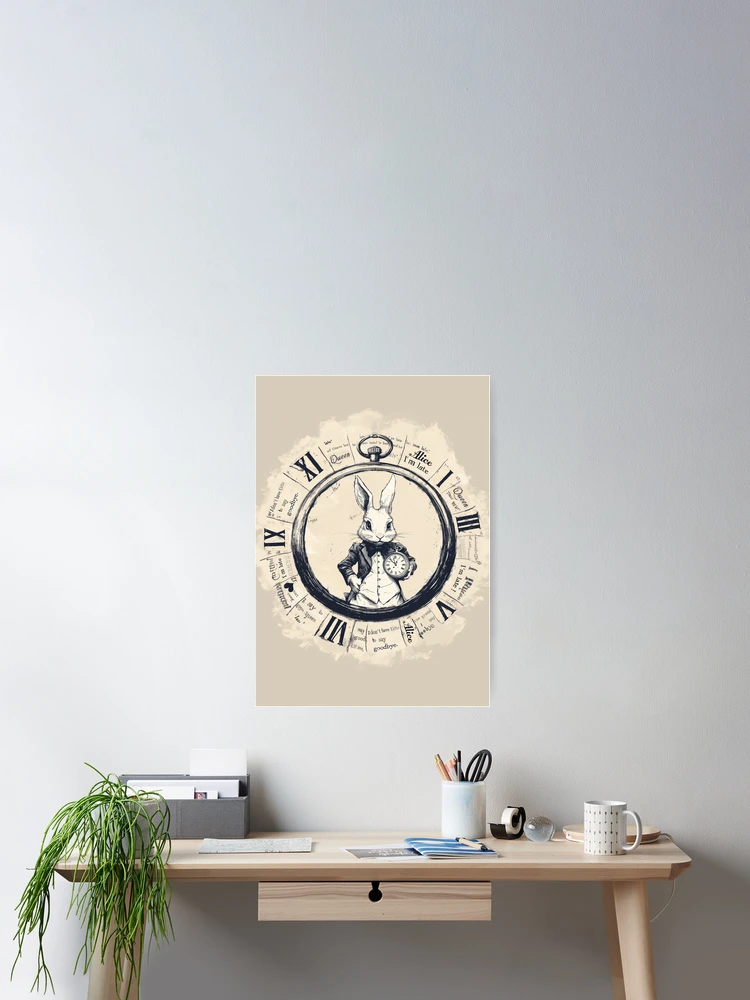 Aperçu 2 sur 3. Poster avec l'œuvre White Rabbit créée et vendue par Bulotin.