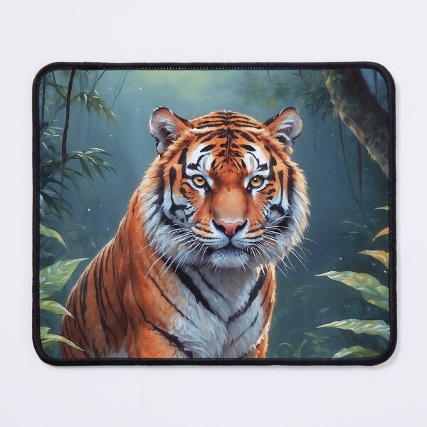 Item preview, Mystical Tiger Under the Moonlit Sky designed and sold by faunathreads.