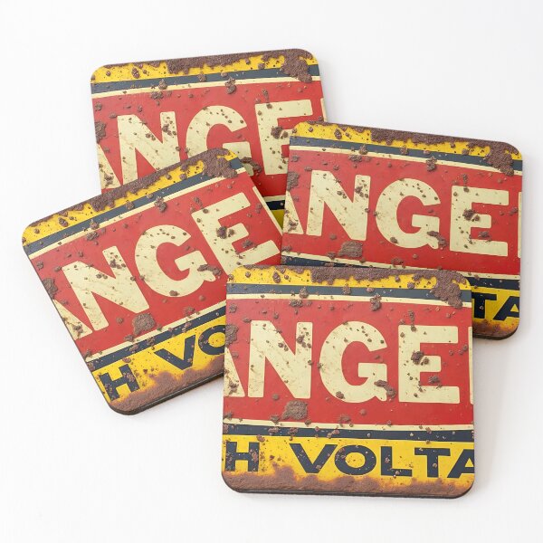 Item preview, Weathered Danger High Voltage Sign with Rust and Corrosion designed and sold by Creative88Art.