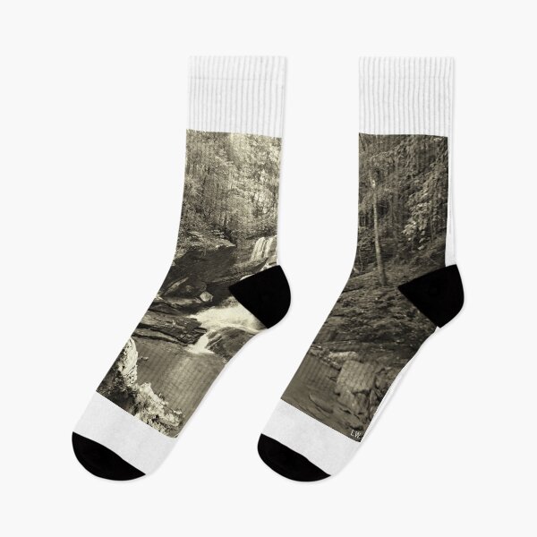 Item preview, Little Bradley Falls North Carolina Black And White designed and sold by LisaWootenPhoto.