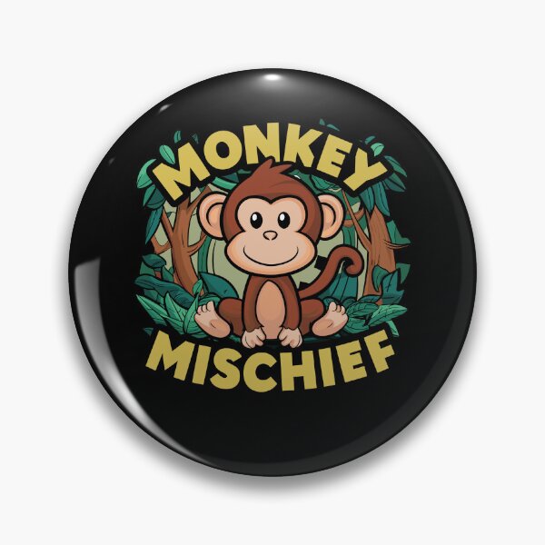 Item preview, Mischievous Monkey Humor Tropical Jungle Graphic designed and sold by LiquidPrintsArtIL.