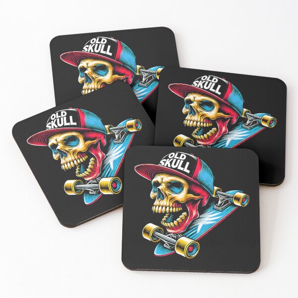 Item preview, funny Skull Skateboard Art - Bold Streetwear Design designed and sold by DrawHandArt.