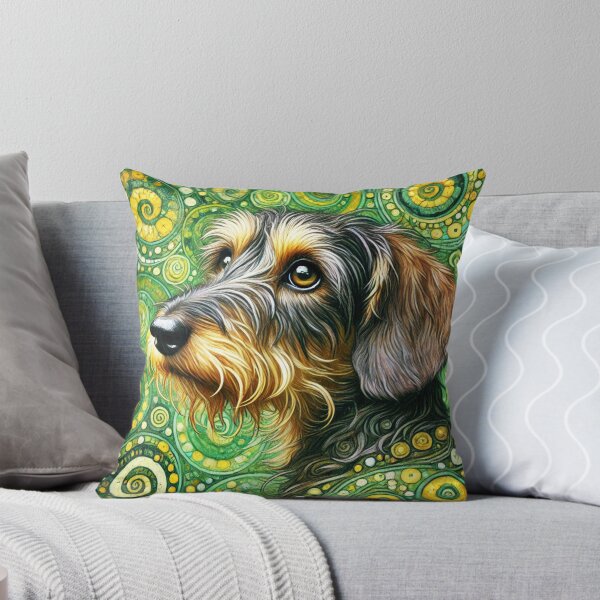 Item preview, Wire Hair Dachshund on Green designed and sold by HarmonyandSage.