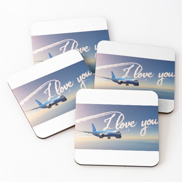 Item preview, I LOVE YOU AEROPLANE flying through the sky. designed and sold by Chelevisuals.