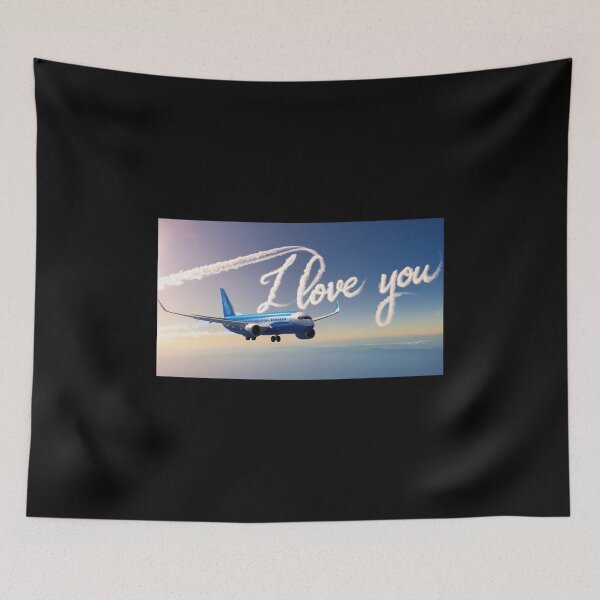 Item preview, I LOVE YOU AEROPLANE flying through the sky. designed and sold by Chelevisuals.